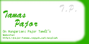 tamas pajor business card